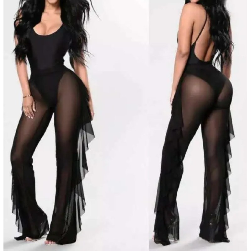 1119 NEGRO PANTALON TRANSPARENCIA