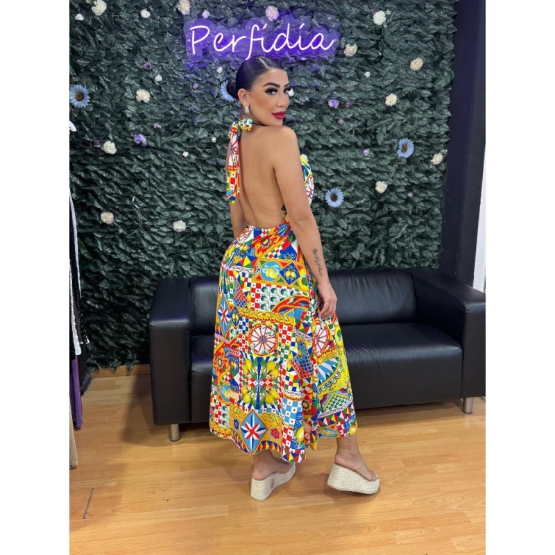 1777 AMARILLO VESTIDO ANJARA