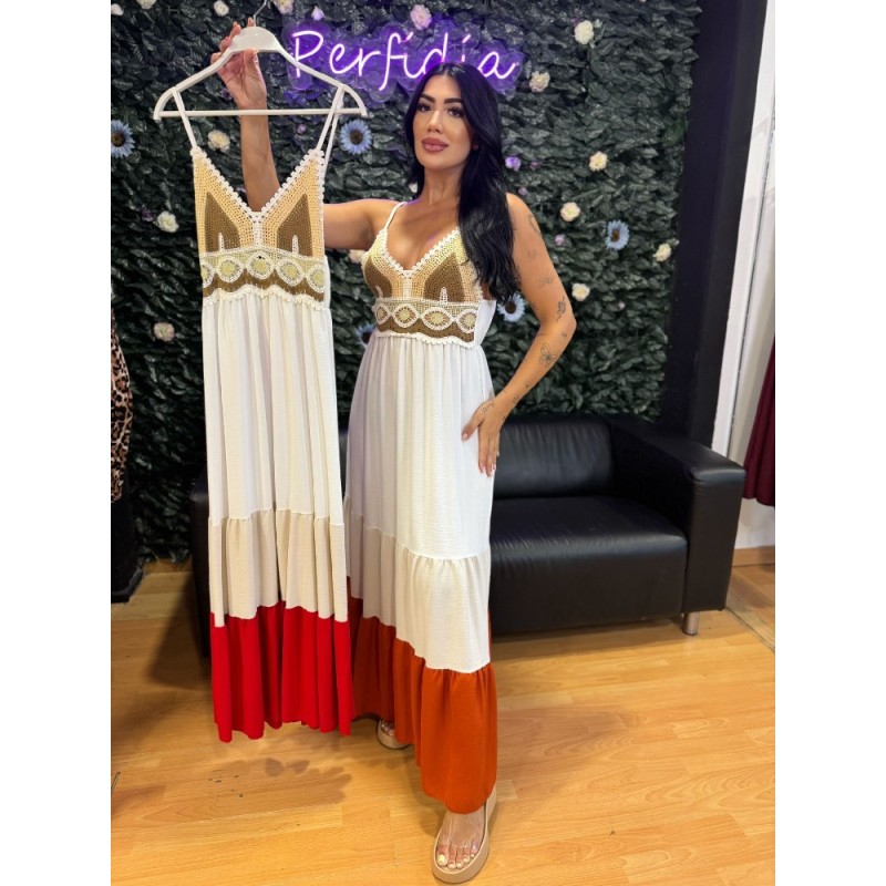 1883 NARANJA VESTIDO TATIANA