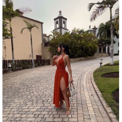 1903 NARANJA VESTIDO PAULA
