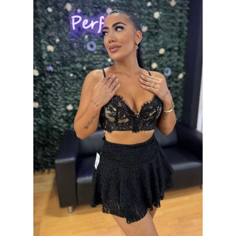 1957 NEGRO FALDA ENCAJE