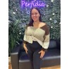 1999 MARRON CHAQUETA PUNTO BOTONES