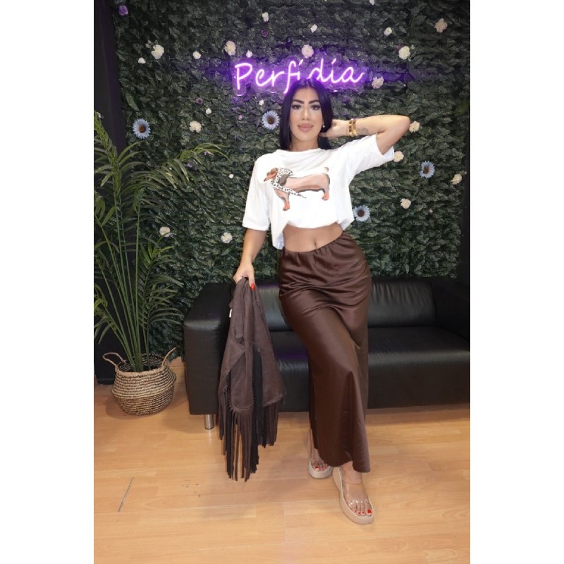 2016 MARRON FALDA SATEN