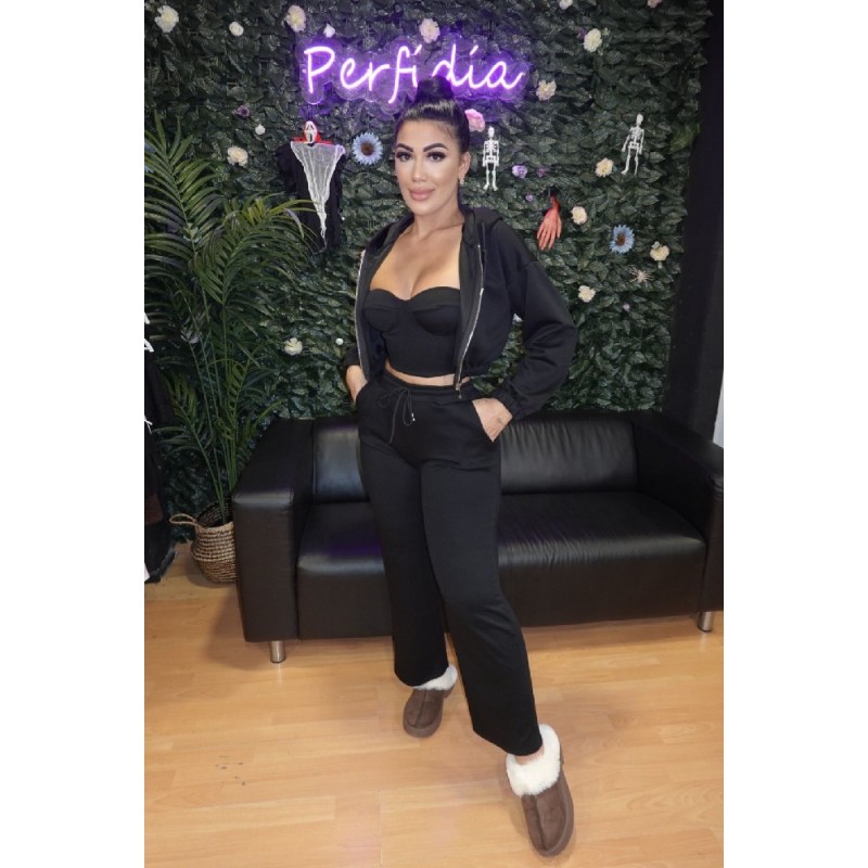 2086 NEGRO CHANDAL 3 PIEZAS