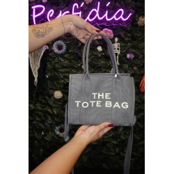 2176 GRIS BOLSO TOTE TELA