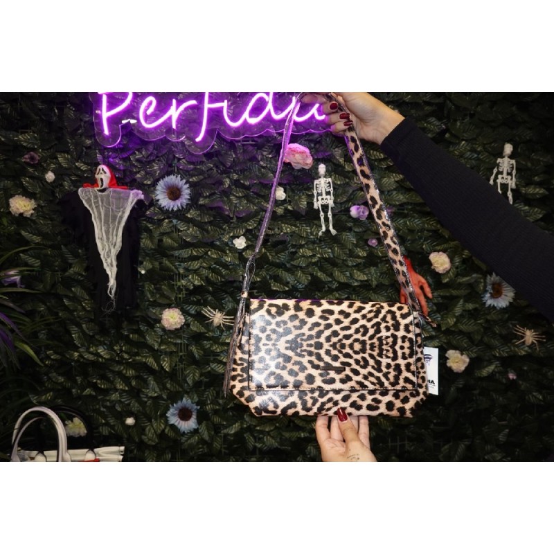 2307 MARRON BOLSO ANIMAL PRINT