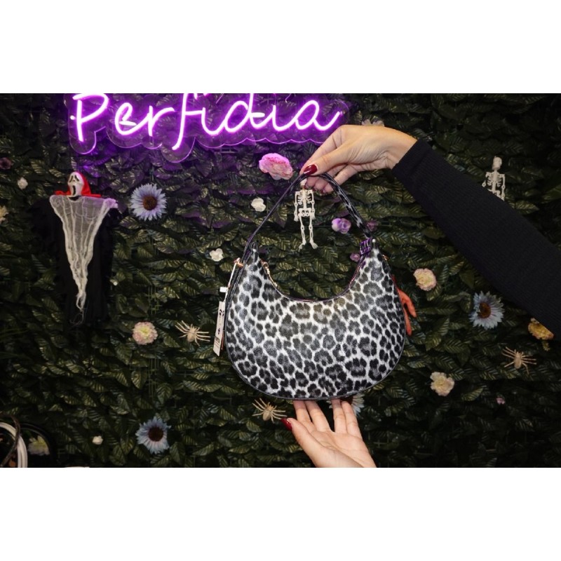 2319 GRIS BOLSO ANIMAL PRINT CORTO