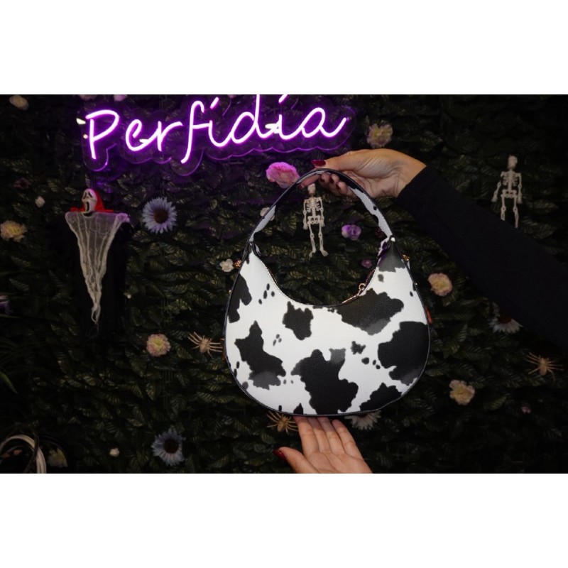 2320 BLANCO BOLSO ANIMAL PRINT CORTO