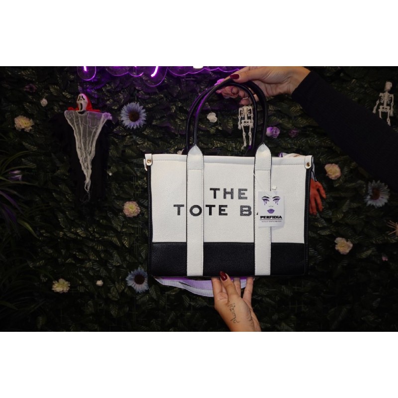 2322 BLANCO BOLSO TOTE BICOLOR