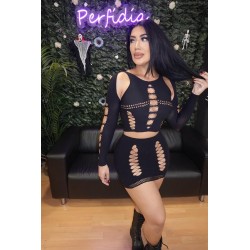 2340 NEGRO CONJUNTO MAYA CORTO