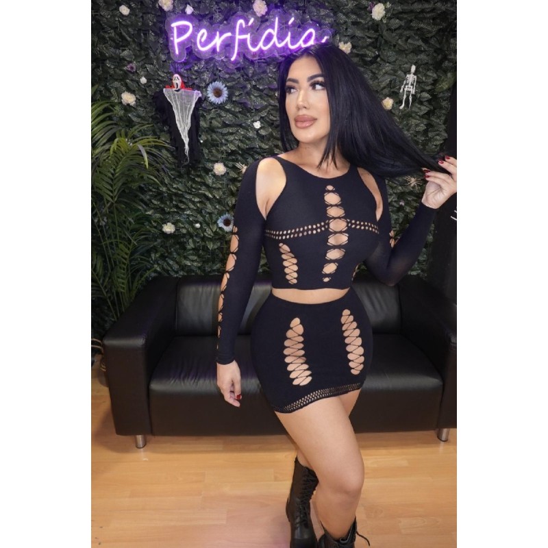 2340 NEGRO CONJUNTO MAYA CORTO