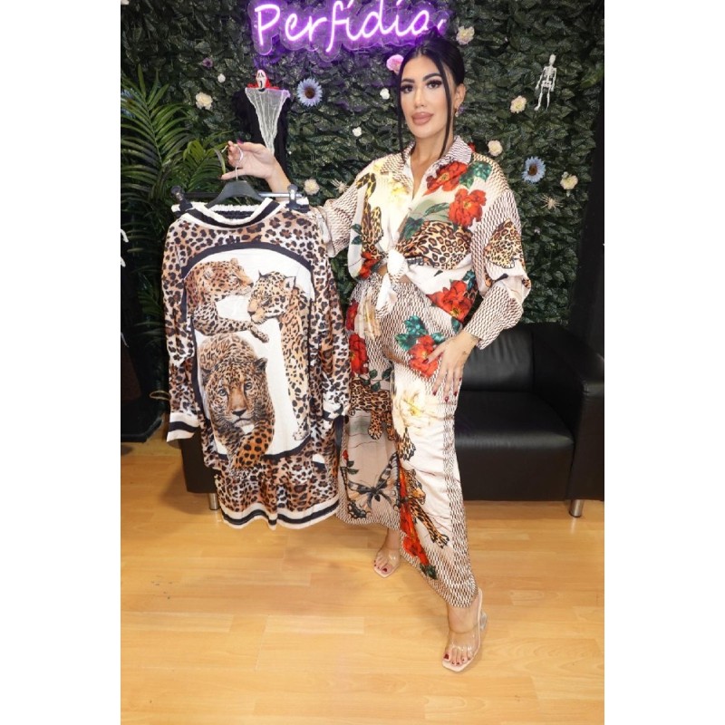 2347 MARRON CONJUNTO RASO