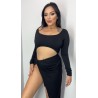 490 NEGRO VESTIDO MIDI SEXY